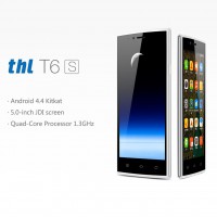 ThL T6S Android 4.4 Smartphone 5.0 pulgadas di JDI IPS Pantalla MTK6582 1GB 8GB GPS 3G Blanco